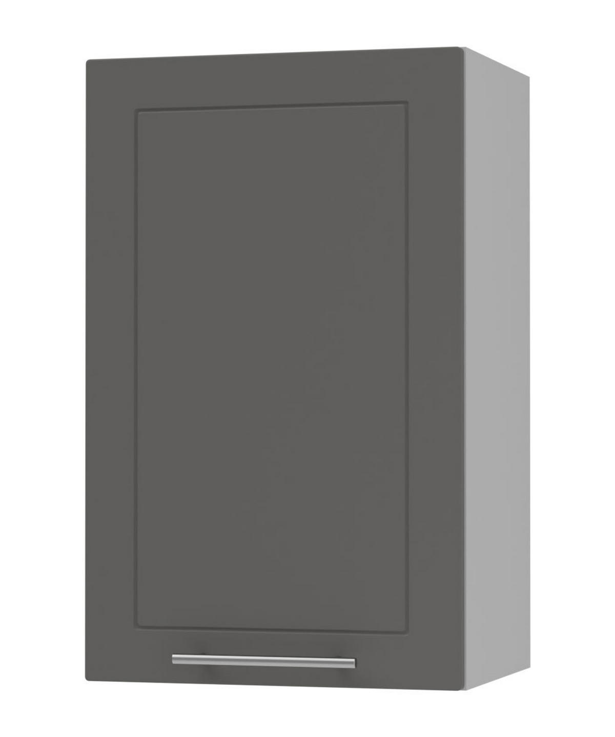 KÜCHENHÄNGESCHRANK Kvantum W2/45 Weiß Matt / Grau Matt 45 / 32,5 / 72cm - Graphitfarben/Grau, Holz/Holzwerkstoff (45/72/32.5cm) - Feldmann-Wohnen