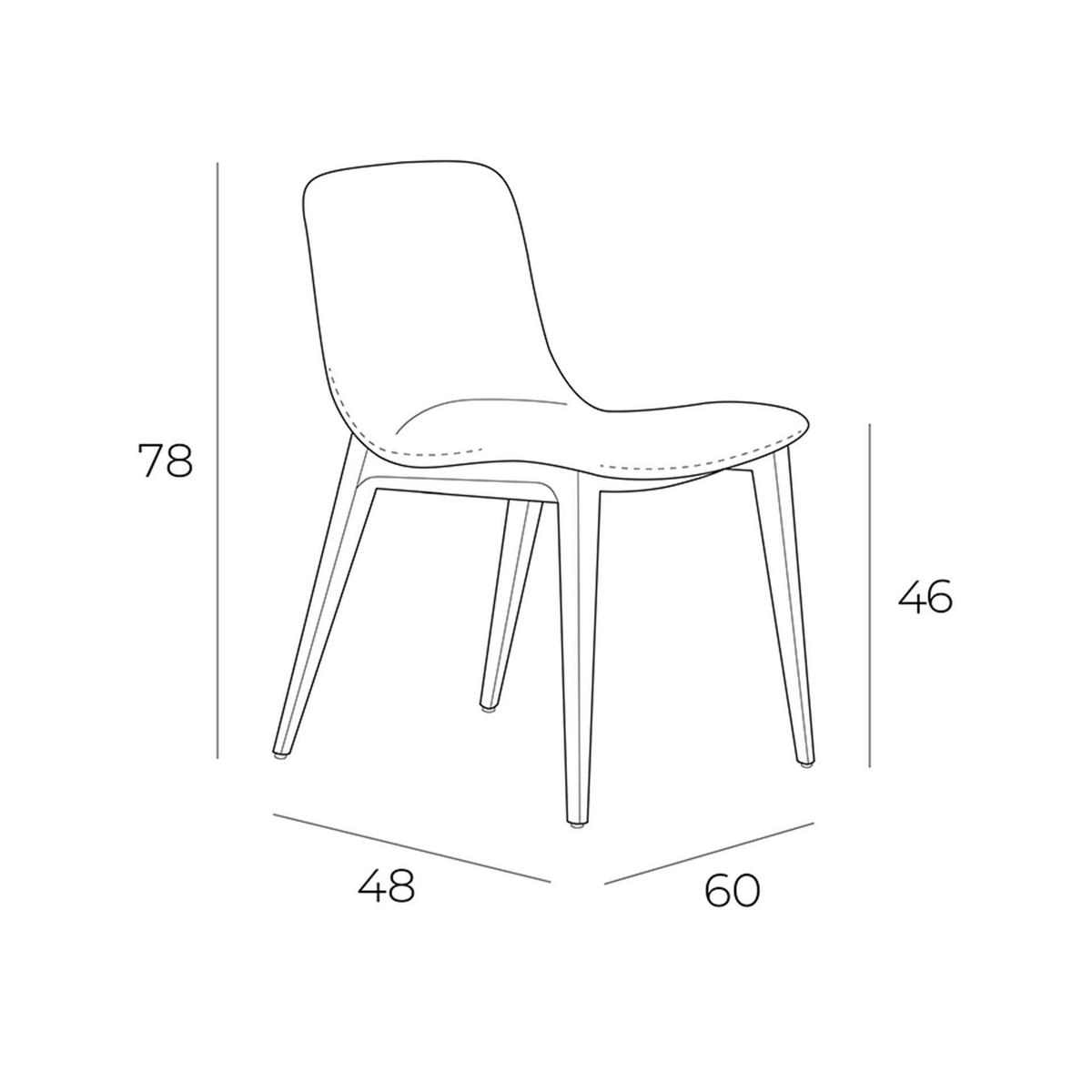 STUHL aus beigem Stoff - Beige/Braun, Holz/Textil (60/78/48cm) - ANGEL CERDA