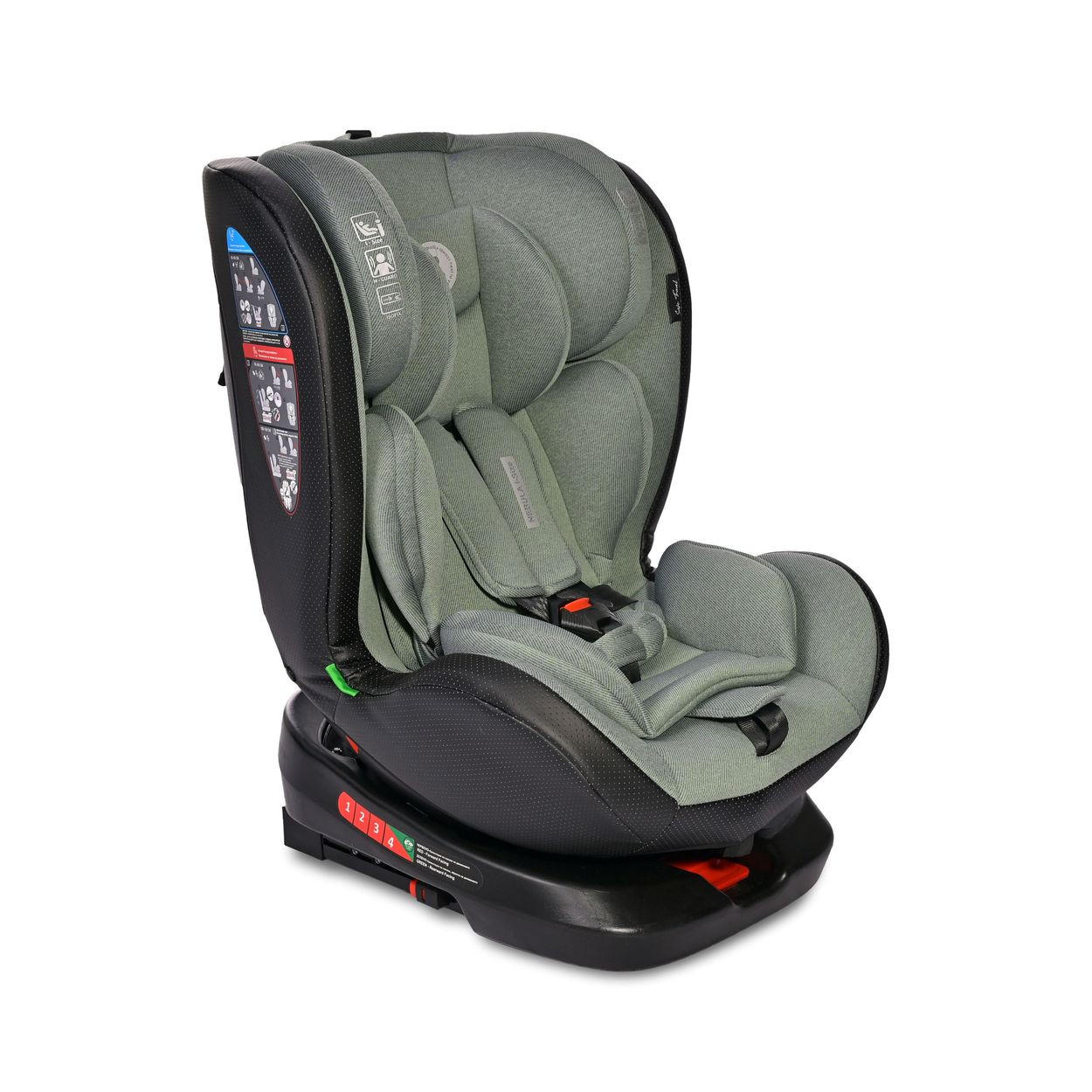 KINDERSITZ i-Size Nebula hellgrün (40-150cm) Isofix, 360° drehbar, verstellbar - Grün, Kunststoff (46/82/53cm) - Lorelli