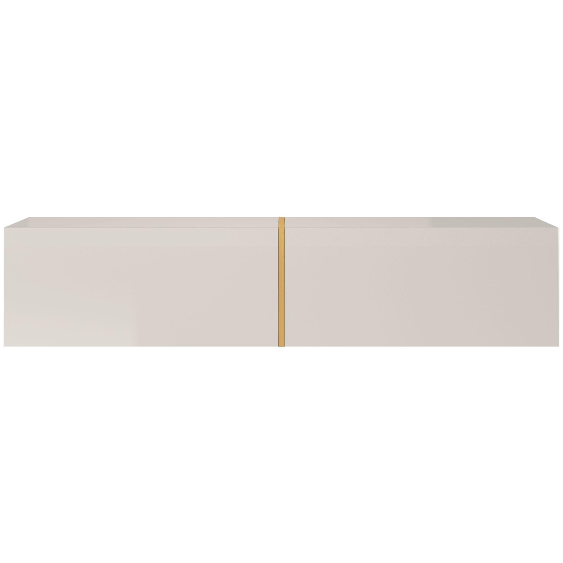 TV-HÄNGEBOARD Bisira Greige mit goldenem Einsatz 140 cm - Greige/Goldfarben, Holzwerkstoff (140/30/31.6cm) - Selsey