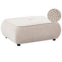 OTTOMANE Bouclé Beige Salla - Beige/Schwarz, Textil (96/43/78cm) - Beliani
