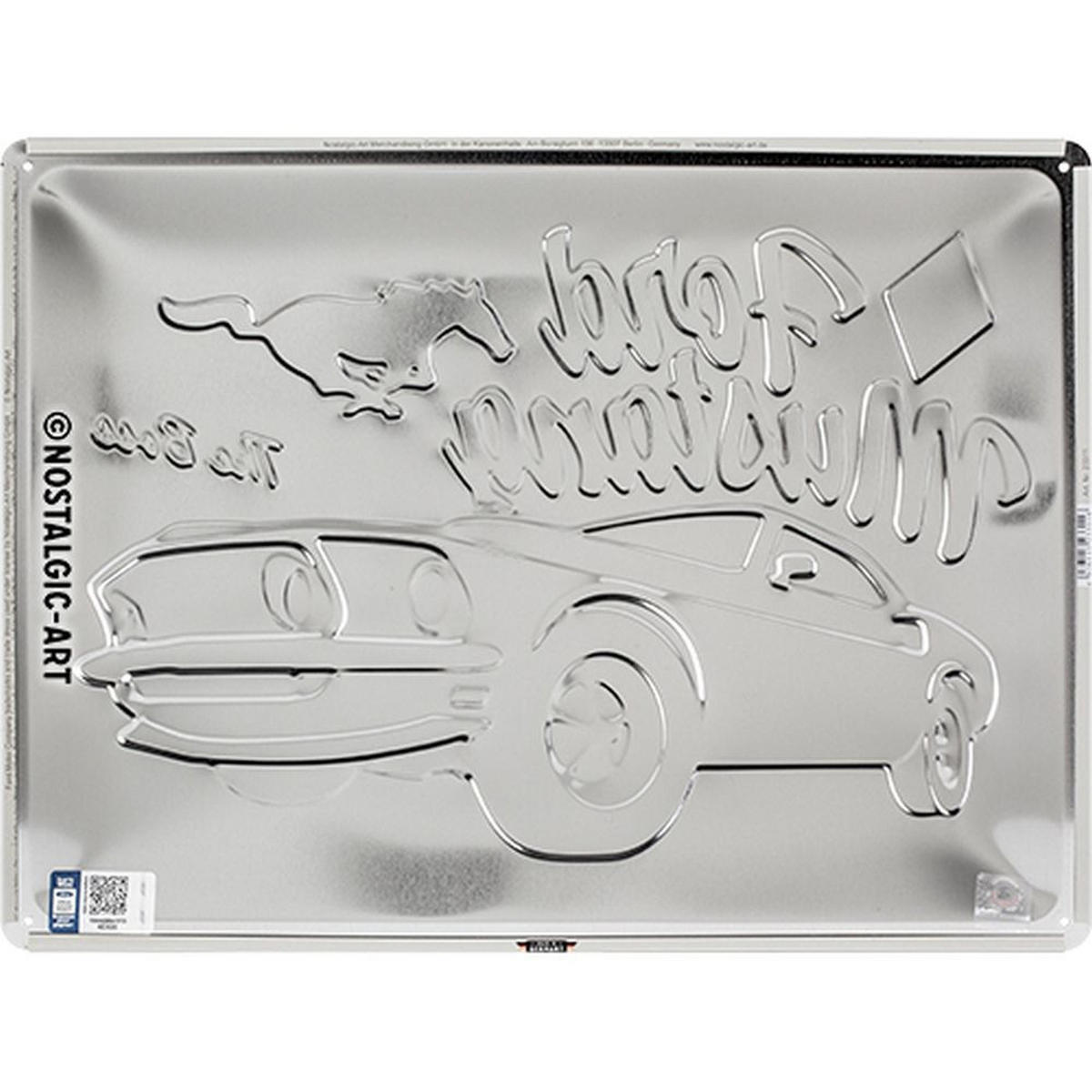 BLECHSCHILD 30/40 cm Ford Mustang The Boss - Multicolor, Metall (40/30/0.2cm) - Nostalgic-Art
