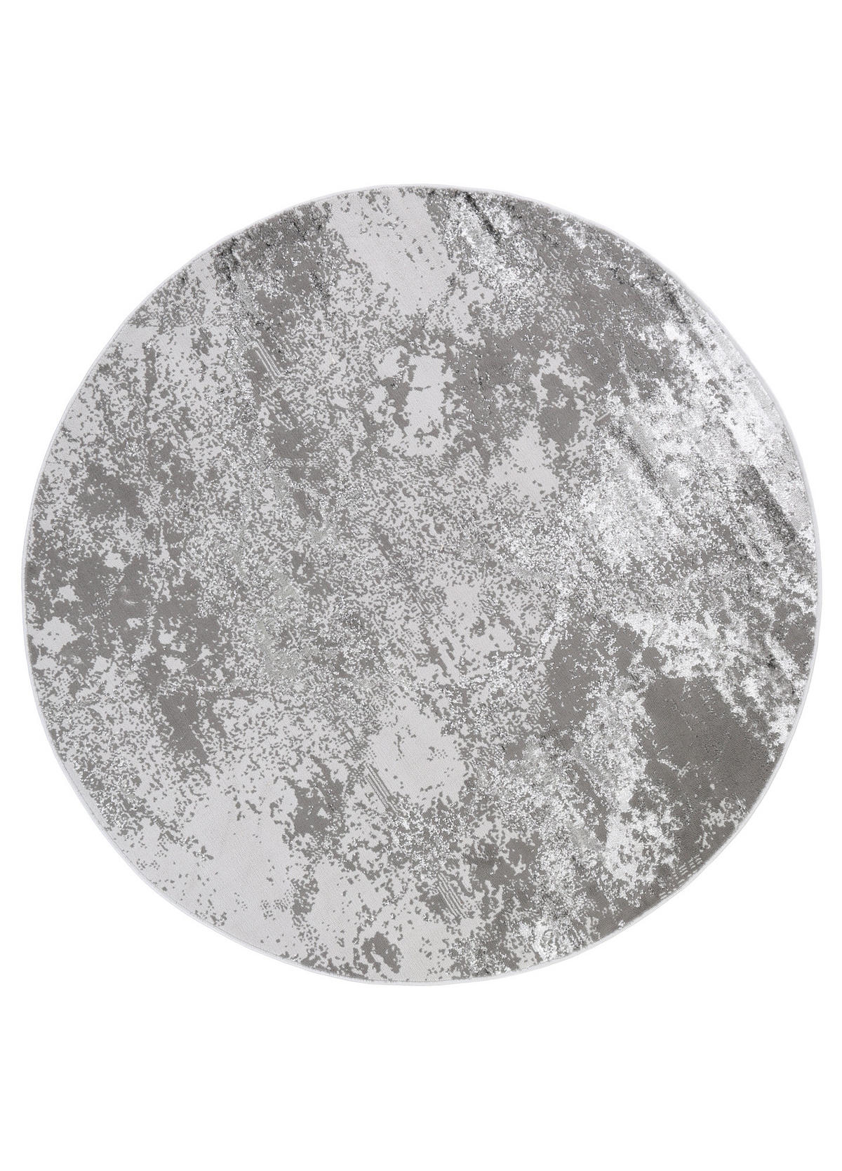 TEPPICH CRYSTAL ROUND Grau 100/100 cm - Grau, Kunststoff (100/100cm) - Tapiso