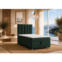 BOXBETT mit Bettkasten Trinity K-10 SINGLE Bonellfederkern inkl. Topper - Grün, Holz/Holzwerkstoff (90/200cm) - Best For Home