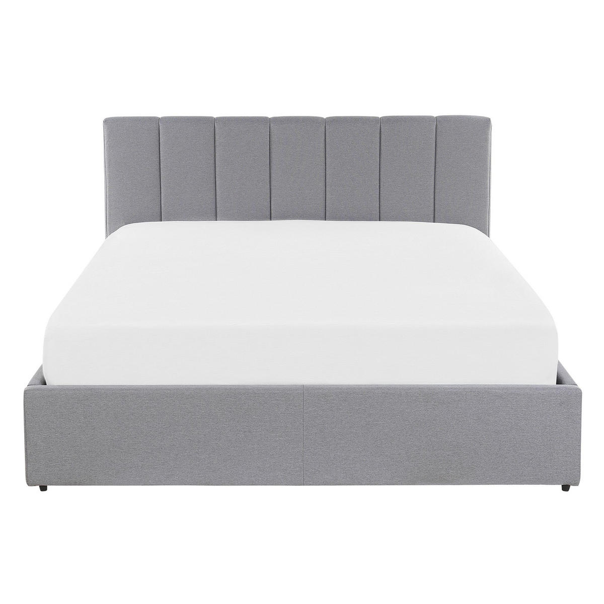 POLSTERBETT 140/200cm Hellgrau Dreux - Hellgrau, Textil (140/200cm) - Beliani
