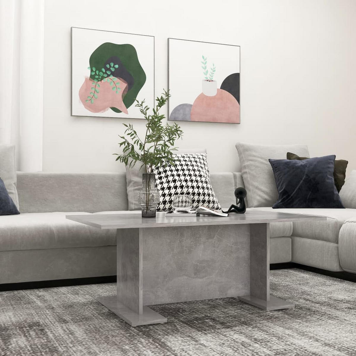 COUCHTISCH Betongrau 103,5x60x40 cm Holzwerkstoff - Grau, Holzwerkstoff (103.5/60/40cm) - furnicato