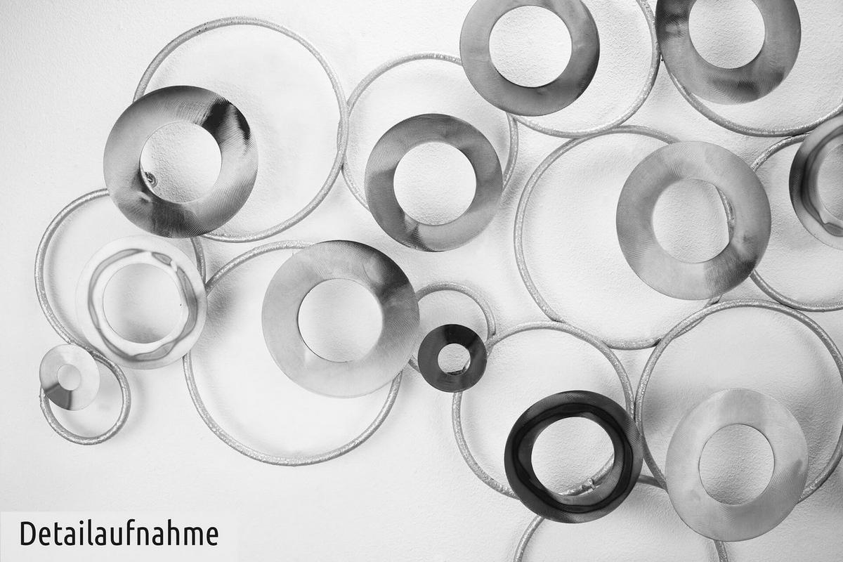 WANDDEKO Silber 129/84 cm - Silberfarben, Metall (3.3/84/4cm) - KUNSTLOFT