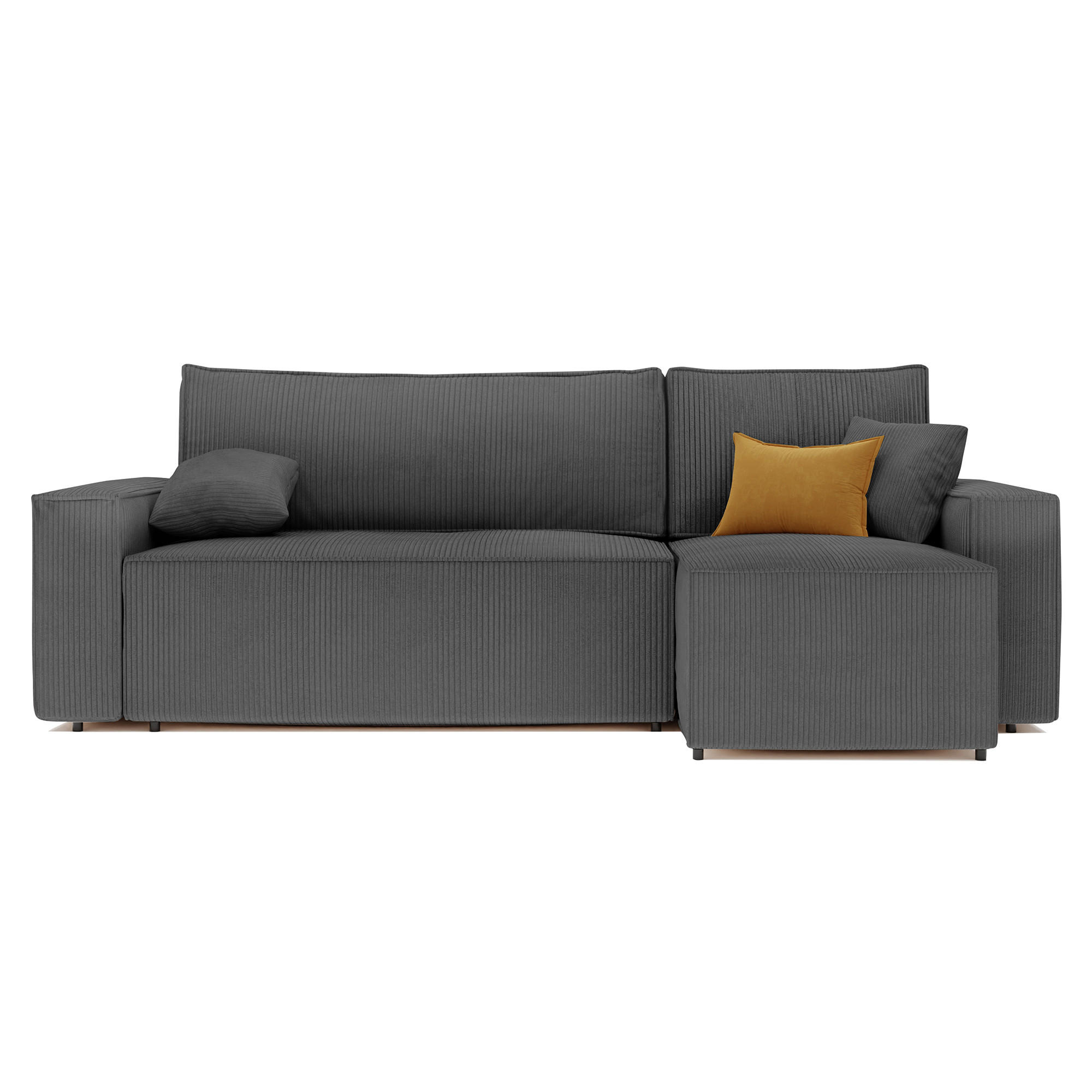 Thumbnail - Idohome Ecksofa, Grau, Textil, 4-Sitzer, L-Form,L-Form, 244x155 cm, Wohnzimmer, Sofas & Couches, Wohnlandschaften, Eckso...