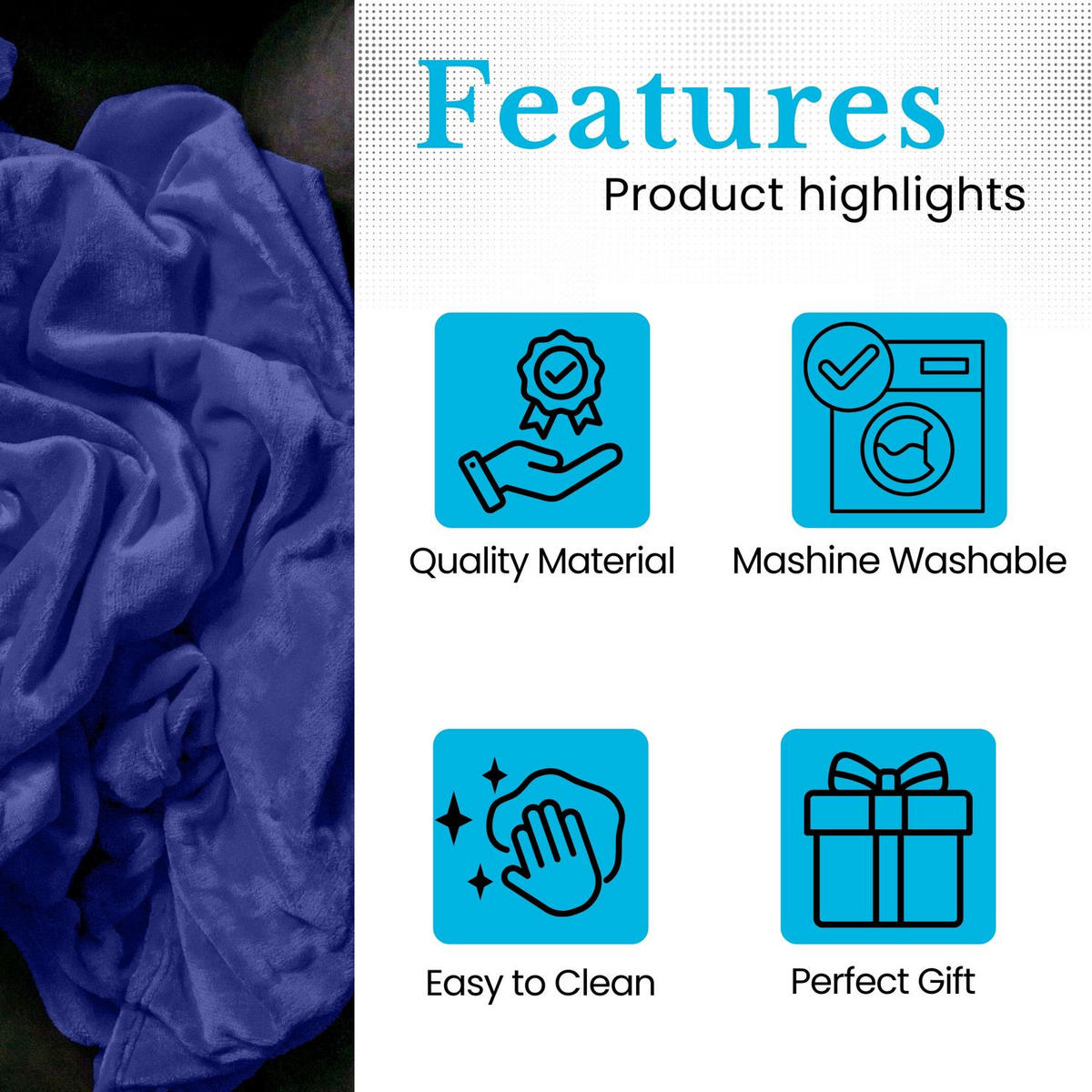 KUSCHELDECKE 200 / 150 cm (blau) - Blau, Kunststoff (150/200cm)