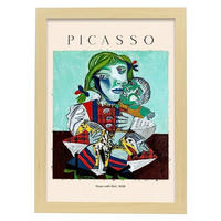 POSTER Maya Mit Puppe Inspiriert Sind A3 Rahmen Aus Hellem Holz - Beige, Papier (29.7/5/42cm) - Nacnic