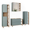 BADMÖBEL-SET Karen Sonoma/Blau 4 Teile - Blau, Holzwerkstoff (100/65/35cm) - Vicco