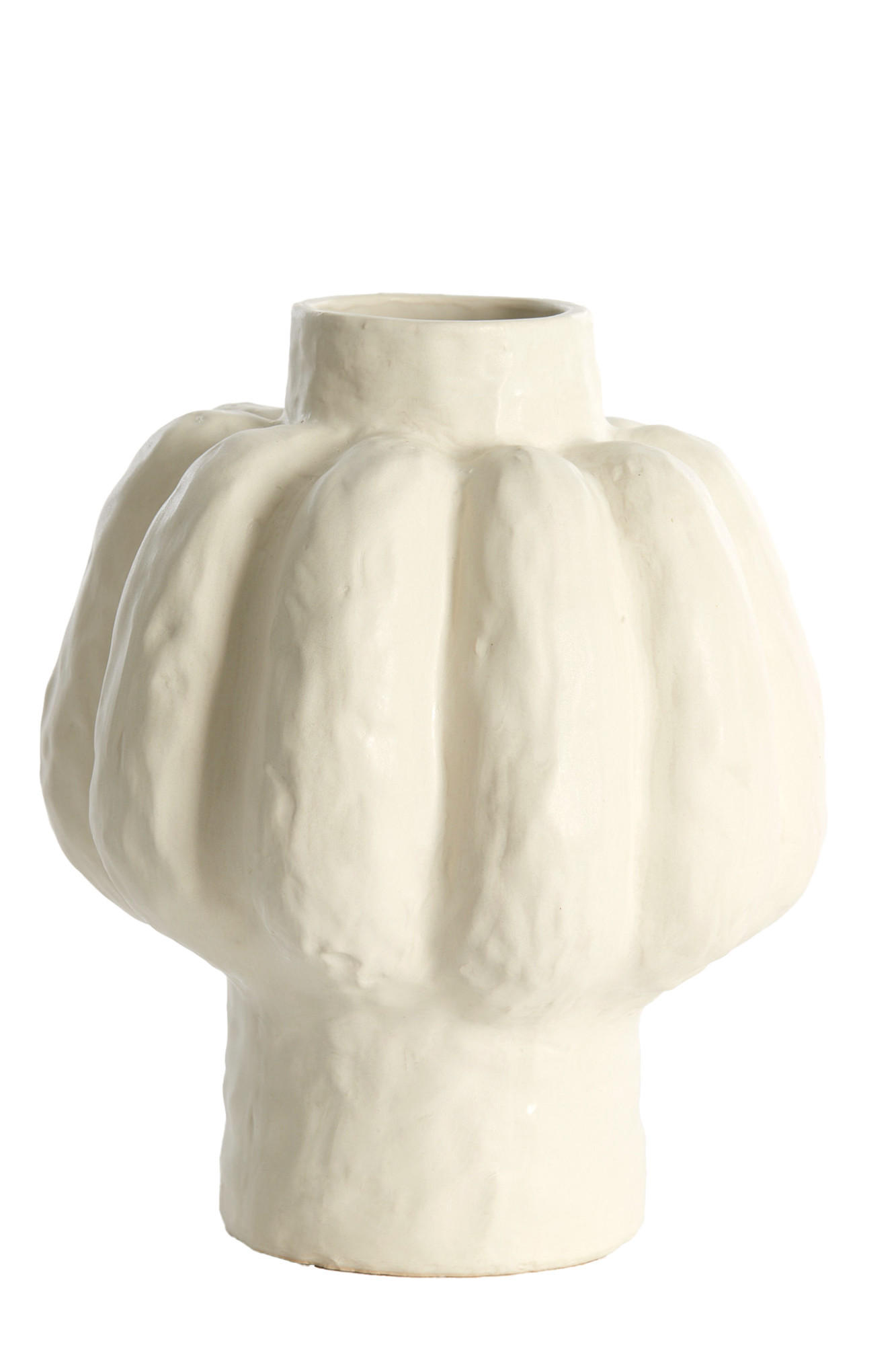 VASE Aliveri Weiß Ø25/29 cm - Weiß, Keramik (29cm) - Light & Living