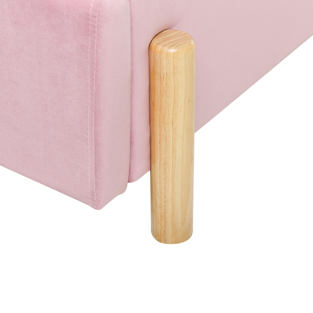 POLSTERBETT 90/200cm Rosa Anet - Pink, Textil (90/200cm) - Beliani