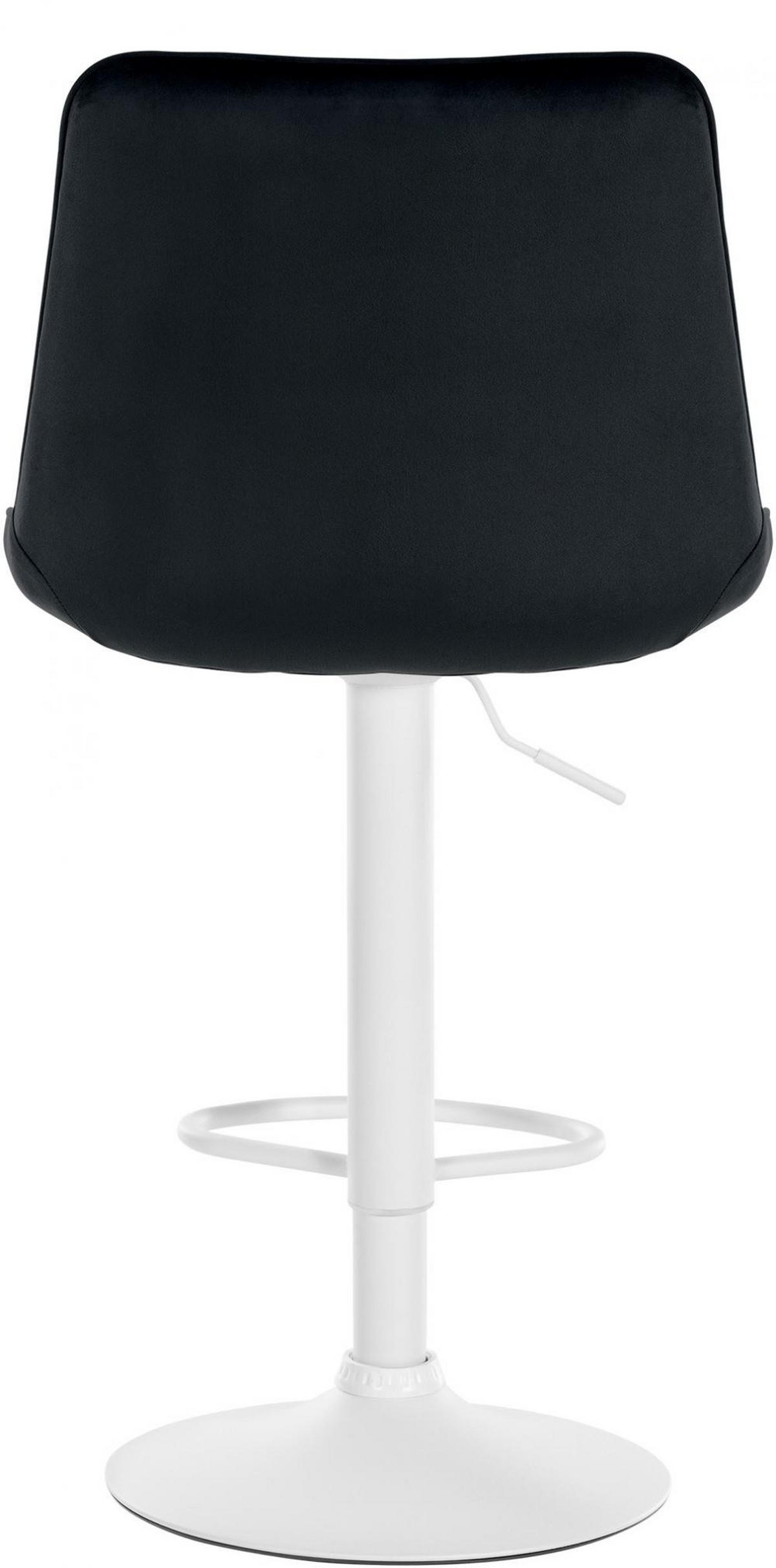 BARHOCKER 2er Set Samt Schwarz - Schwarz, Textil/Metall (49.5/91/50cm) - CLP
