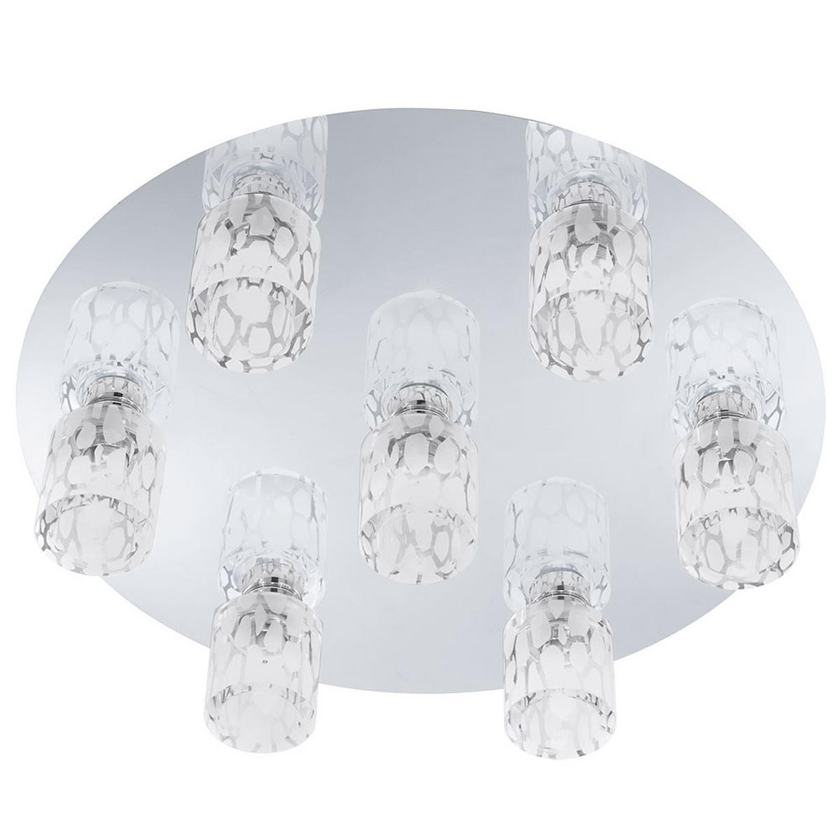 LED DECKENLEUCHTE DANELLA Chrom Klar - Silberfarben, Glas (39.5/39.5/10cm)