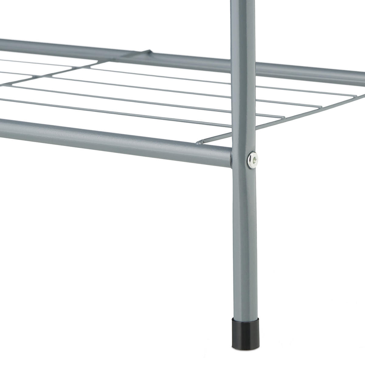 KLEIDERSTÄNDER - Grau, Metall (60/158/33cm) - Relaxdays
