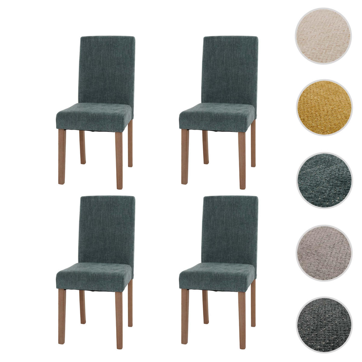 ESSZIMMERSTUHL Grün 4er-Set - Grün, Textil (42/90/50cm) - MCW
