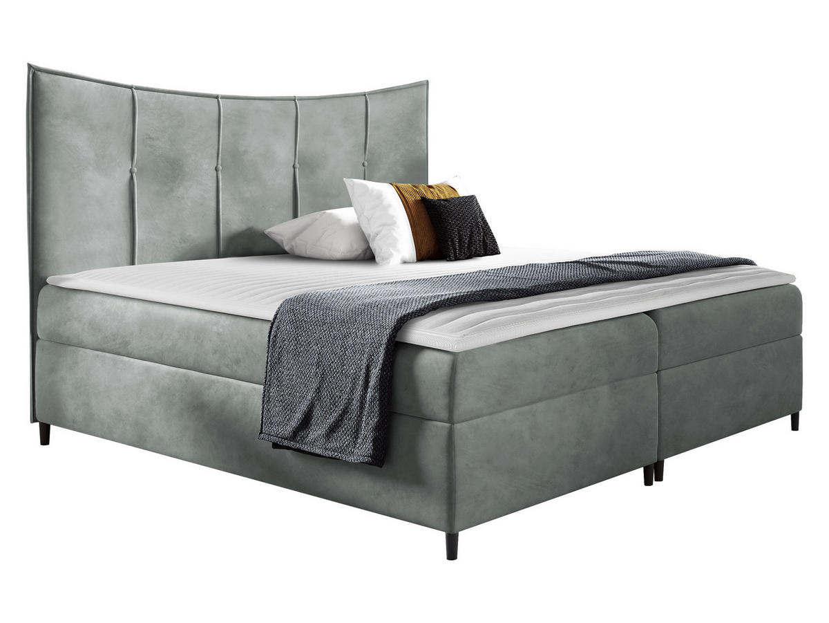 BOXBETT Bergamo - Grau, Holz (120/200cm) - MIRJAN24