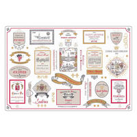TISCHSET Multi-étiquettes Bordeaux multico 30 x 45 cm - Multicolor, Textil (30/45cm) - Winkler