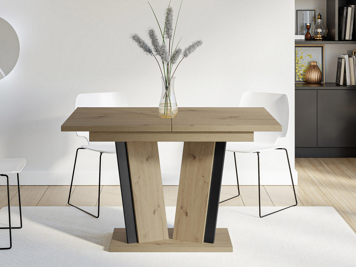 ESSTISCH ausziehbar Doha II - Eiche Artisan, Holzwerkstoff (80/120/75cm) - MIRJAN24