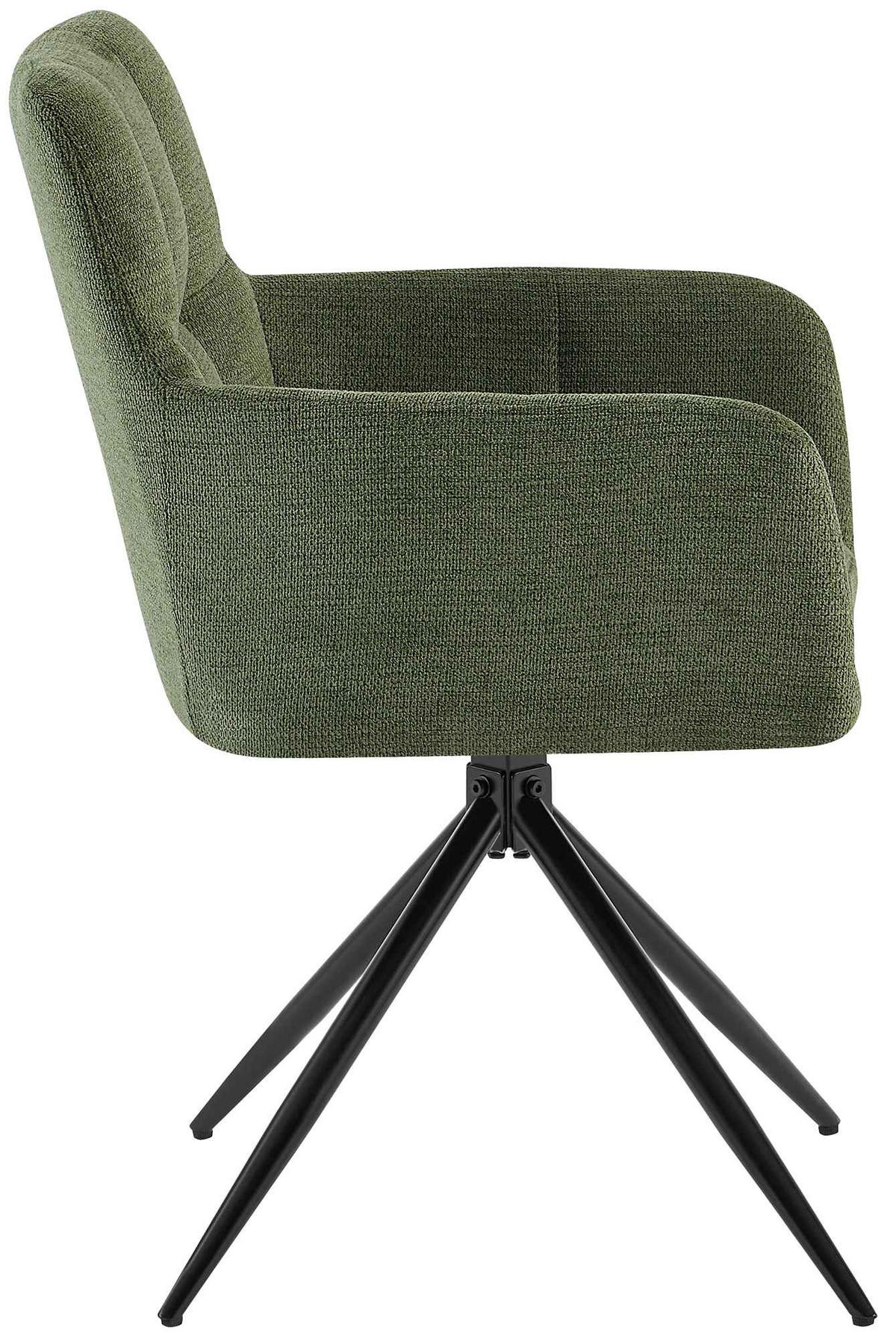 ESSZIMMERSTUHL 2er Set Debas Stoff Grün Wohnzimmerstuhl - Grün, Textil (59/87/59cm) - DELUKE