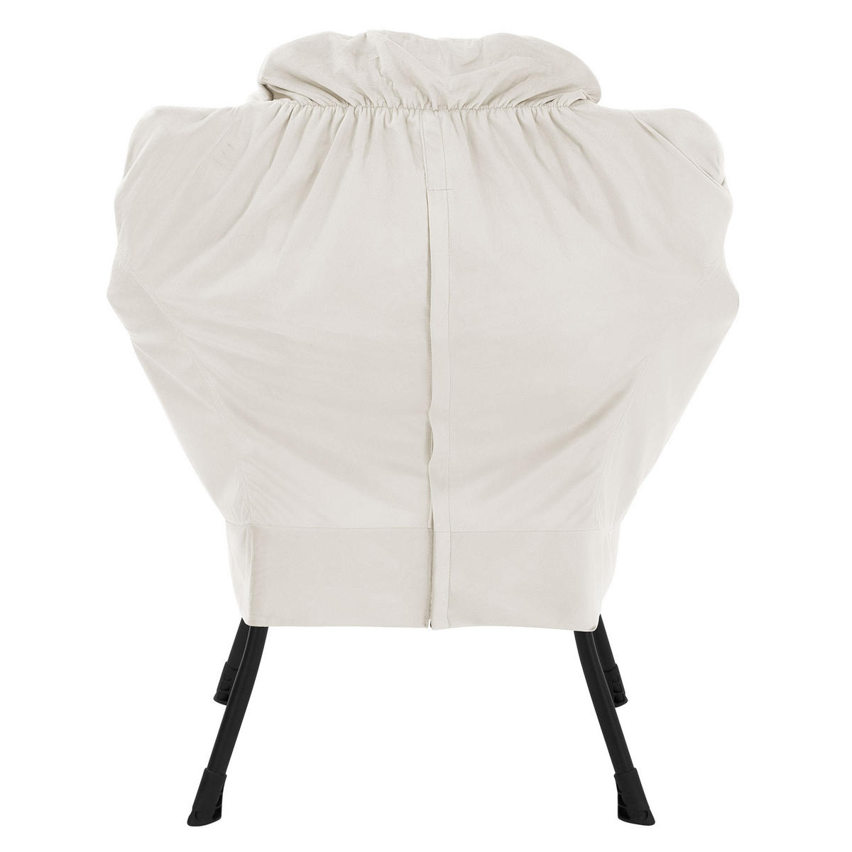 RELAXSESSEL Samt Creme - Creme, Metall (97/95/82cm) - ML-DESIGN