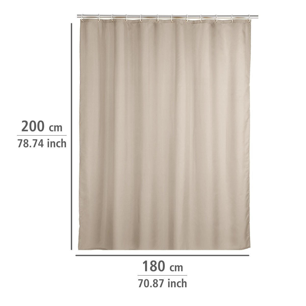DUSCHVORHANG Polyester 200/180/200 cm - Beige, Textil (180/200cm) - Wenko