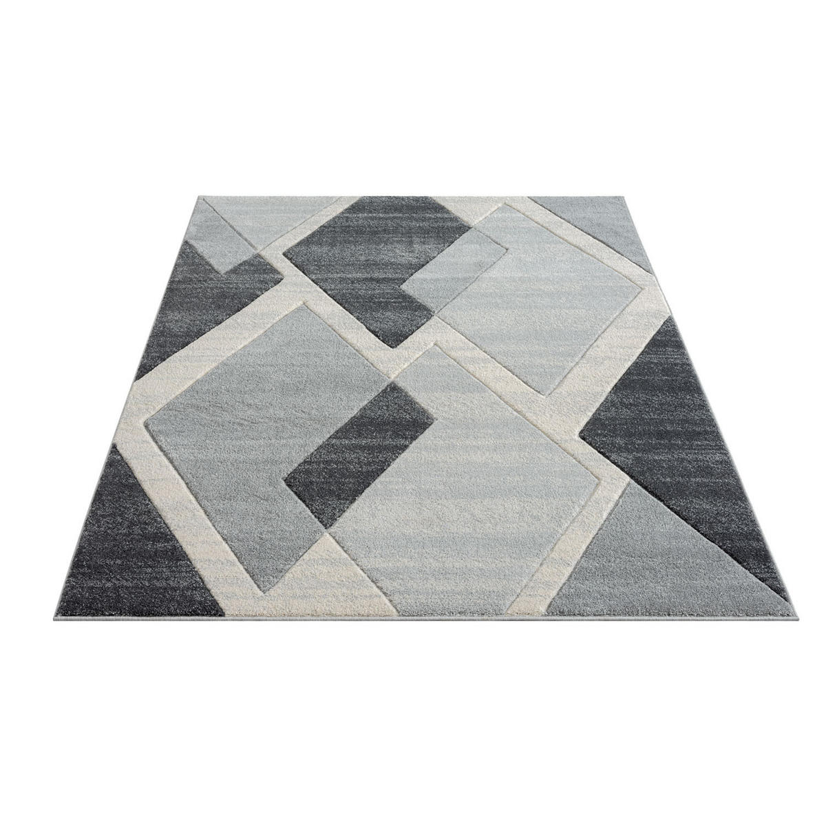 KURZFLOR-TEPPICH Bonito 7167 Grau 160x230 cm - Grau, Textil (160/230cm) - carpet city