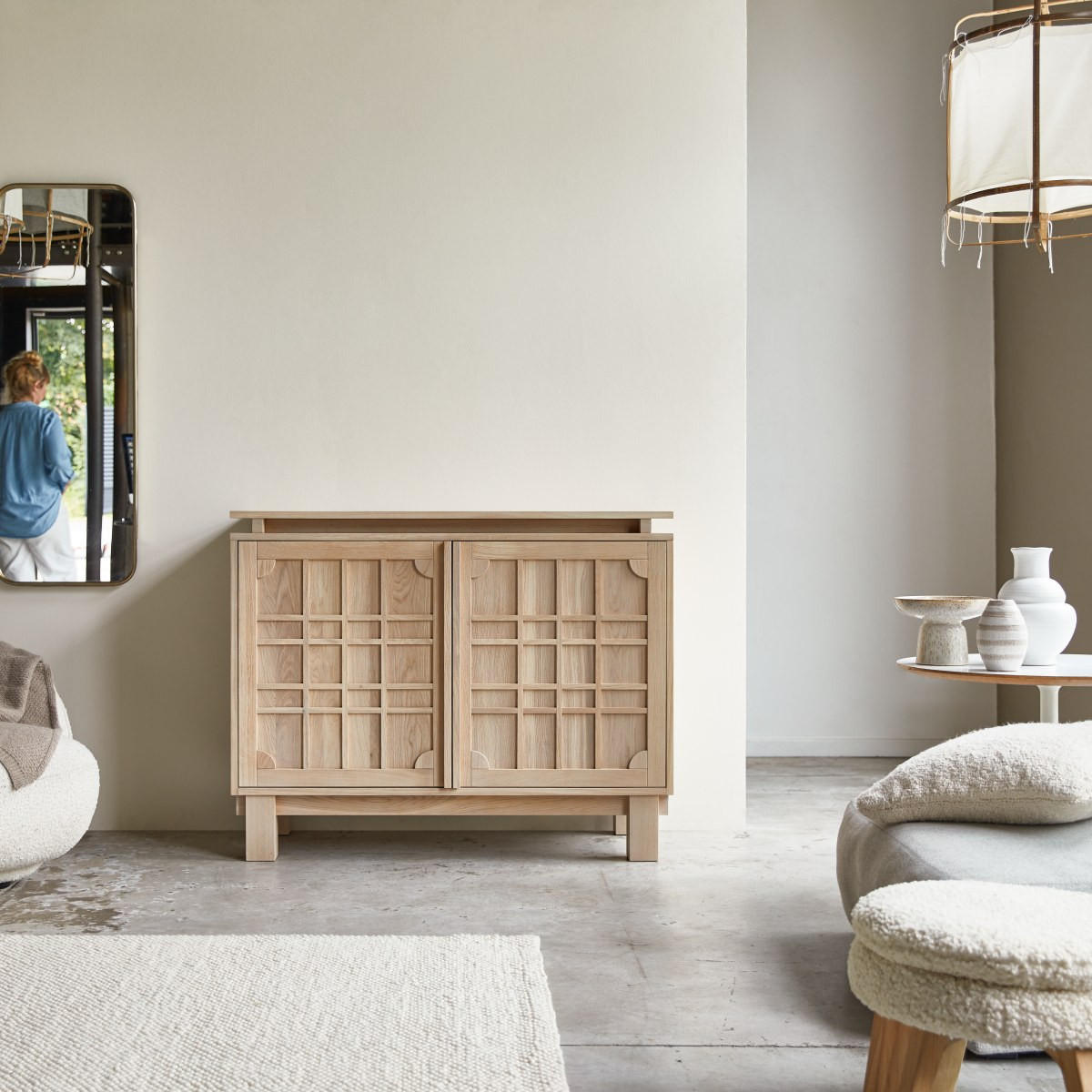 ANRICHTE Bodi Natur aus Eiche - Naturfarben, Holz (120/95/50cm) - Tikamoon