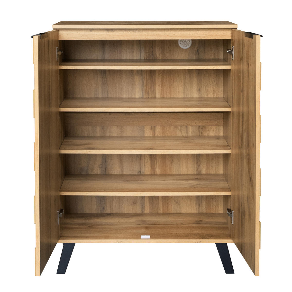 SCHUHSCHRANK 80,5/35/109,5 cm holzfarben aus Spanplatte mit 5 Fächern - Naturfarben, Holzwerkstoff (80.5/109.5/35cm) - OKWISH