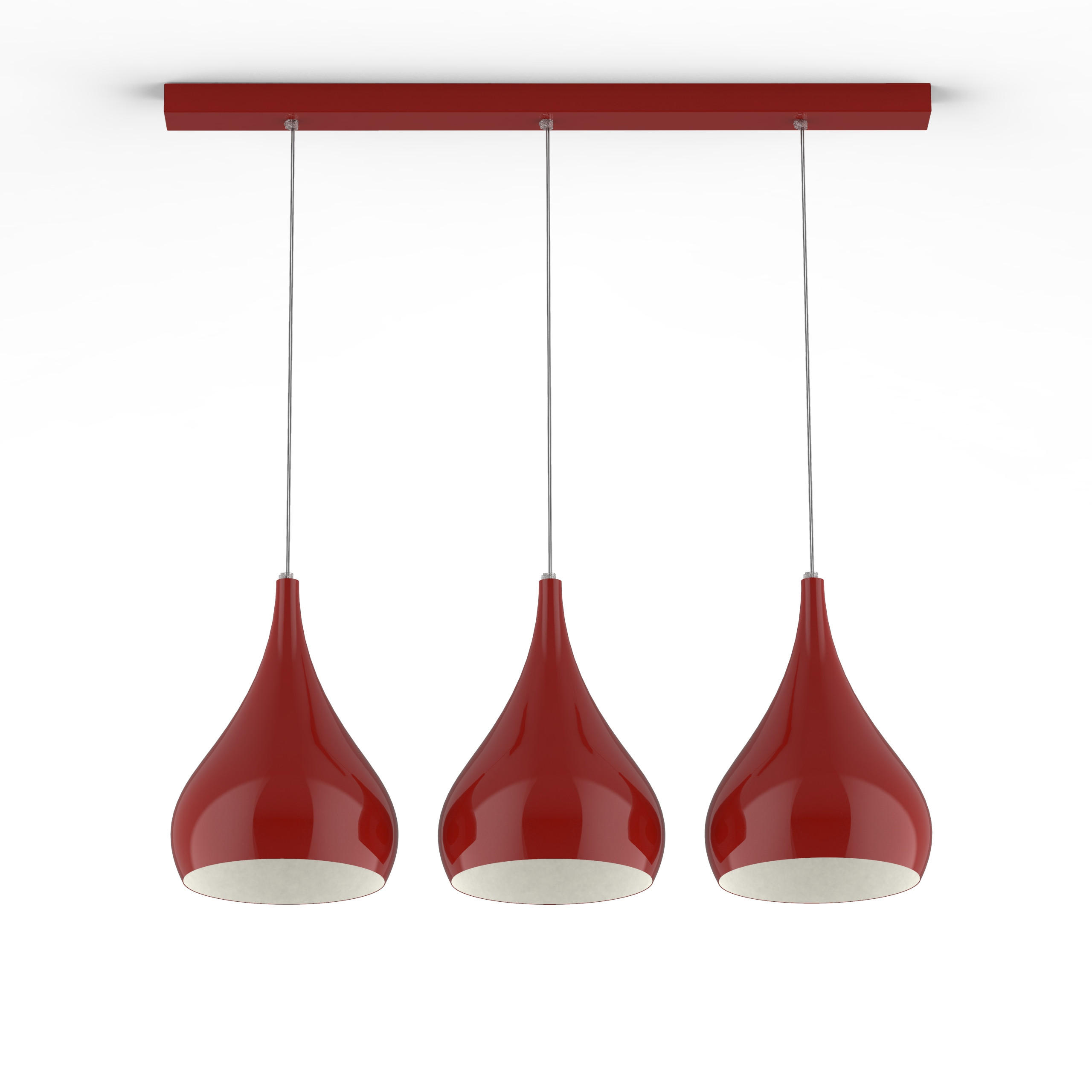 HÄNGELEUCHTE - Rot, Metall (55/25/55cm) - Lumicom