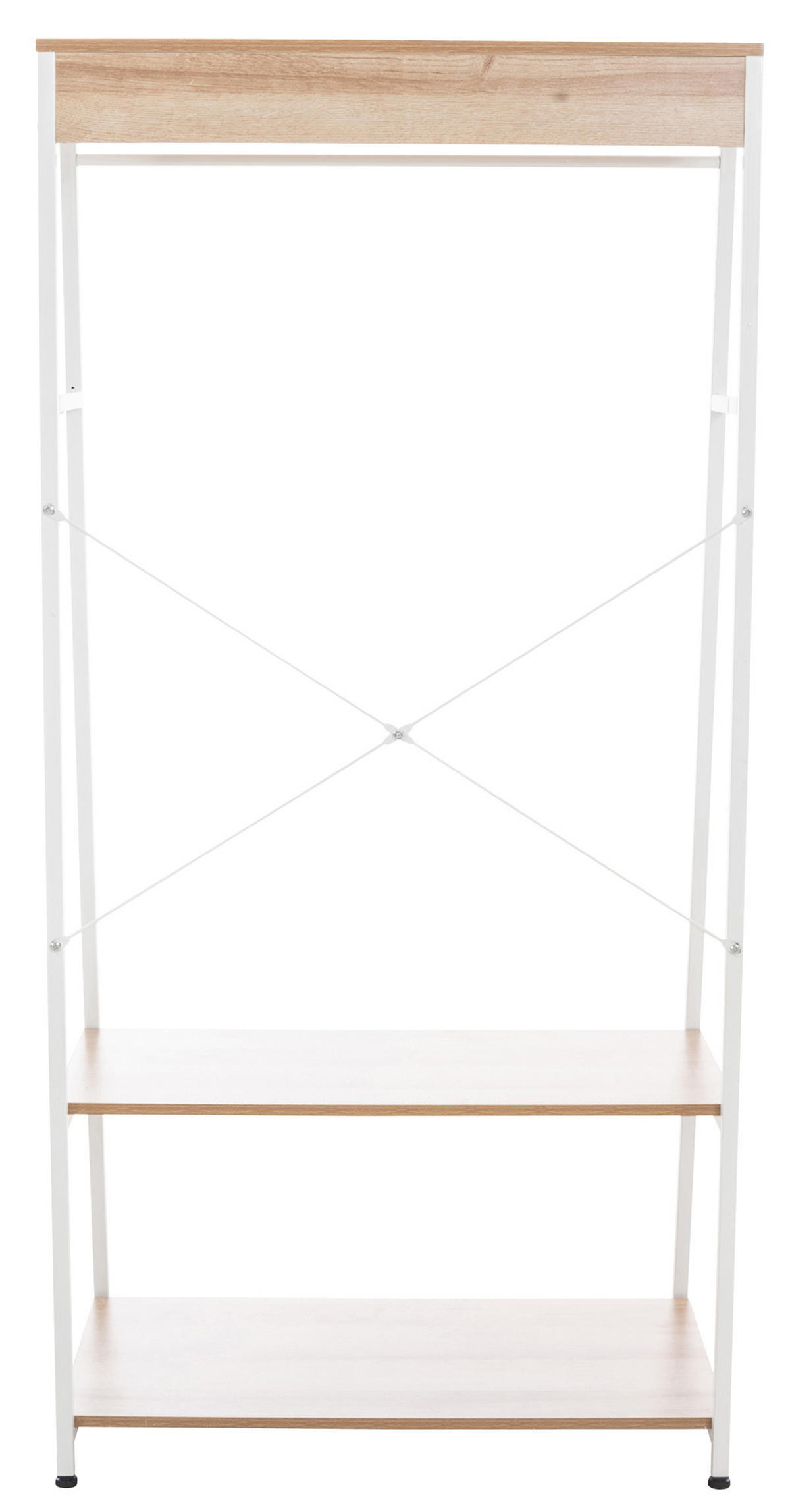 KLEIDERSTÄNDER M-edelstahl-Holz - Eukalyptusholzfarben/Weiß, Holz/Metall (80/167/44cm) - CLP