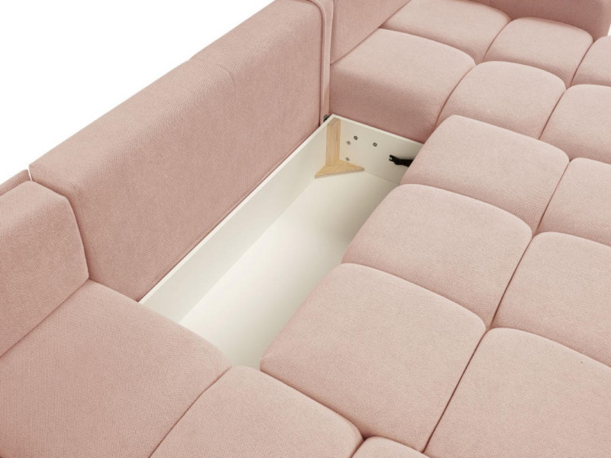ECKSOFA Hellrosa U SOHI Mit Schlaffunktion Curio 60 - Rosa, Textil (359/177cm) - Sepro Meble