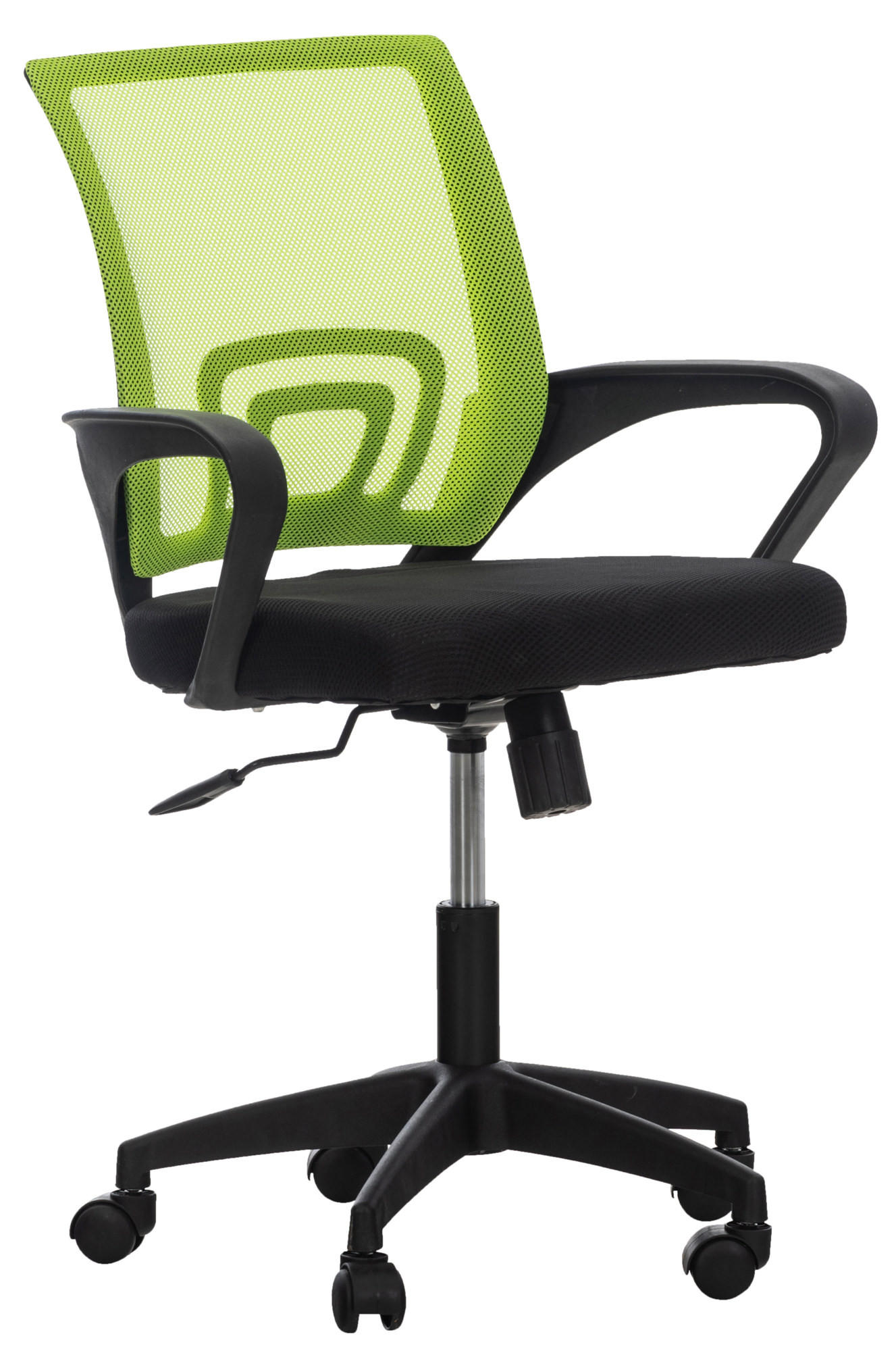 DREHSTUHL Microfaser grün - Schwarz/Grün, Kunststoff/Textil (62/84/50cm) - CLP