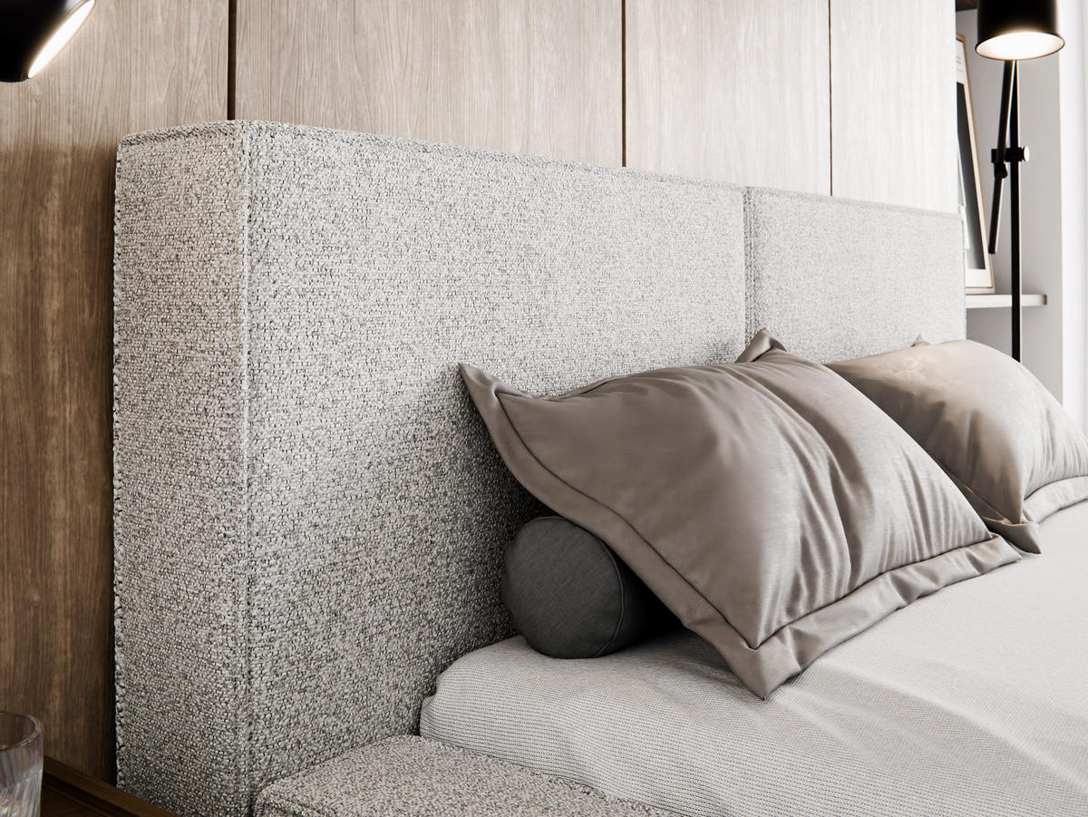 POLSTERBETT Lesti 140x200 cm, Hellgrau - Hellgrau, Textil (140/200cm) - Fedve