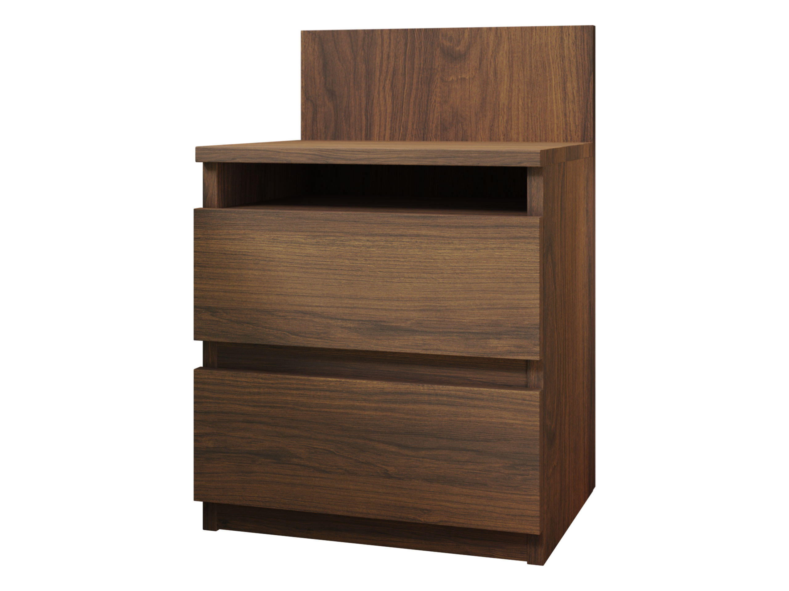 NACHTTISCH Malwa M1 - Nussbaumfarben, Holzwerkstoff (32/58/40cm) - MIRJAN24