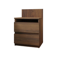 NACHTTISCH Malwa M1 - Nussbaumfarben, Holzwerkstoff (32/58/40cm) - MIRJAN24