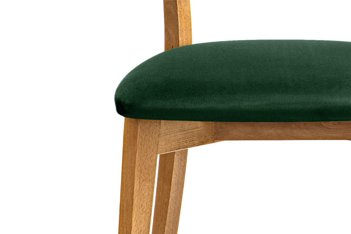 ESSZIMMERSTÜHLE LYCO (2er-Set), dunkelgrün / Eiche hell - Dunkelgrün/Eichefarben, Holz/Buchenholz (47/81/45cm) - KONSIMO®