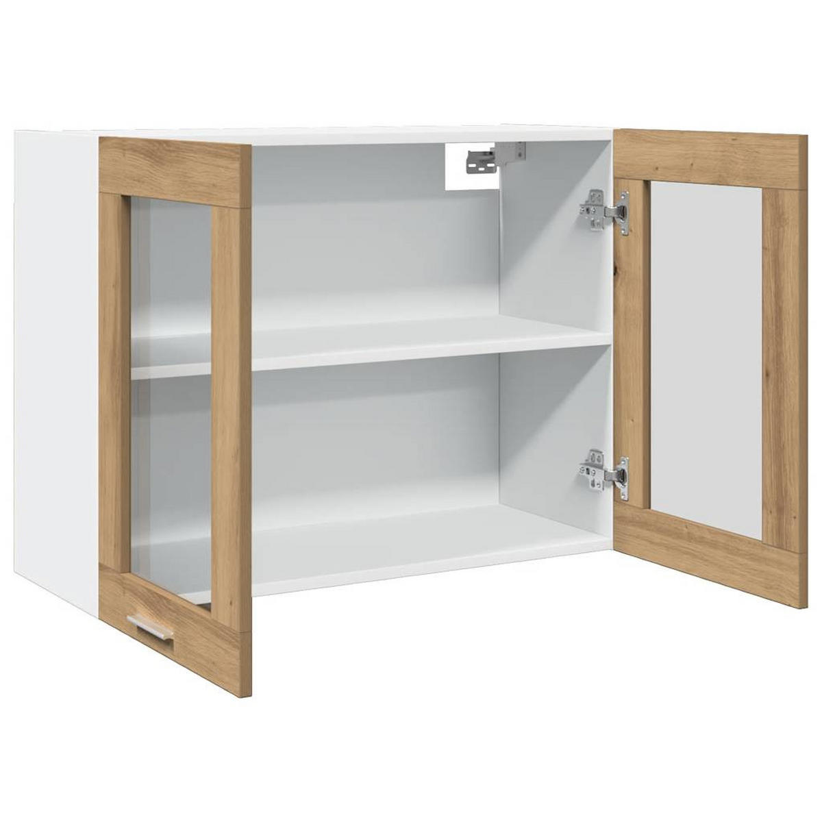 HÄNGEGLASSCHRANK Lyon Artisan-Eiche 80/31/60 Cm Holzwerkstoff - Braun, Holzwerkstoff (80/60/31cm) - vidaXL