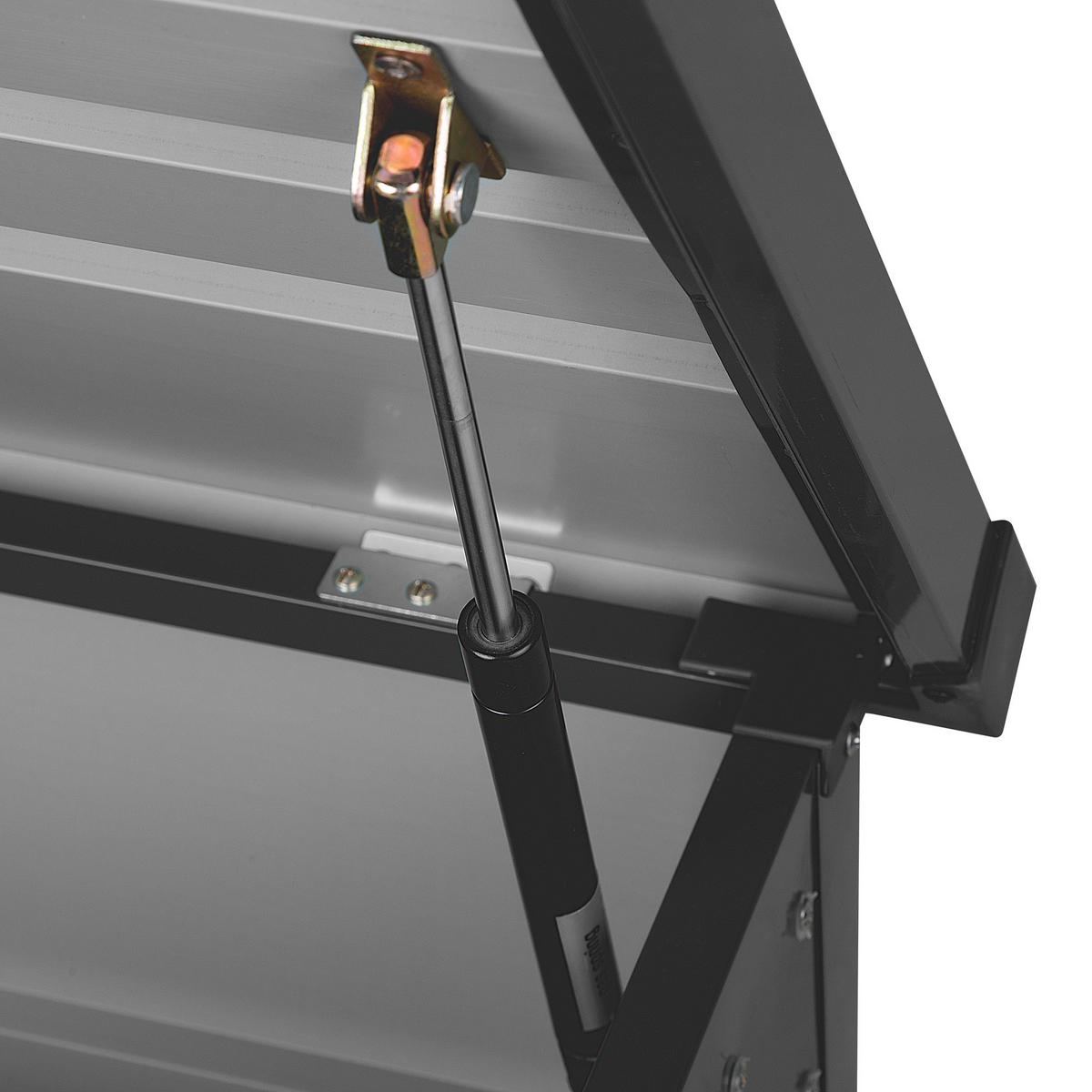 AUFLAGENBOX Stahl graphitgrau 100/62 cm Cebrosa - Graphitfarben, Metall (100/64/62cm) - Beliani