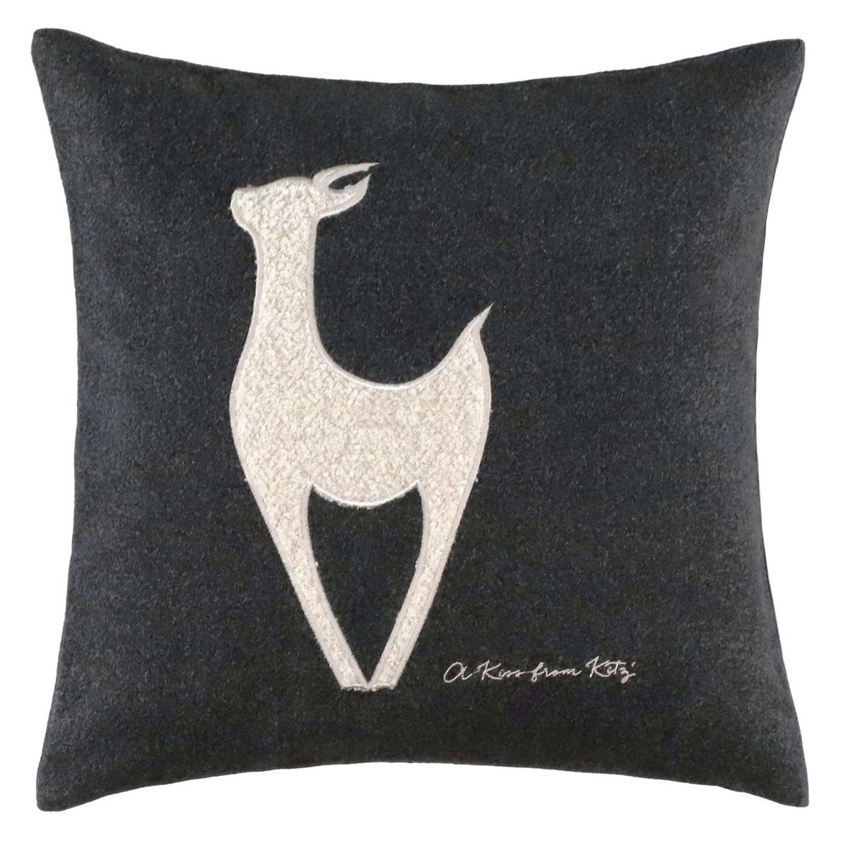 ZIERKISSENHÜLLE BOUCLÈ KITZ - Anthrazit, Textil (40/40cm) - Sportalm Kitzbühel