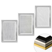 WANDBILDER 3er Set - 20x30 cm Silberner Rahmen - Helle Sandmusterstrukturen - Silberfarben, Kunststoff (20/30cm) - ArtPrintCave
