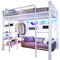 HOCHBETT 140/200 cm Weiß aus Metall mit LED-Lichtleiste - Weiß, Metall (140/200cm) - OKMYHOME