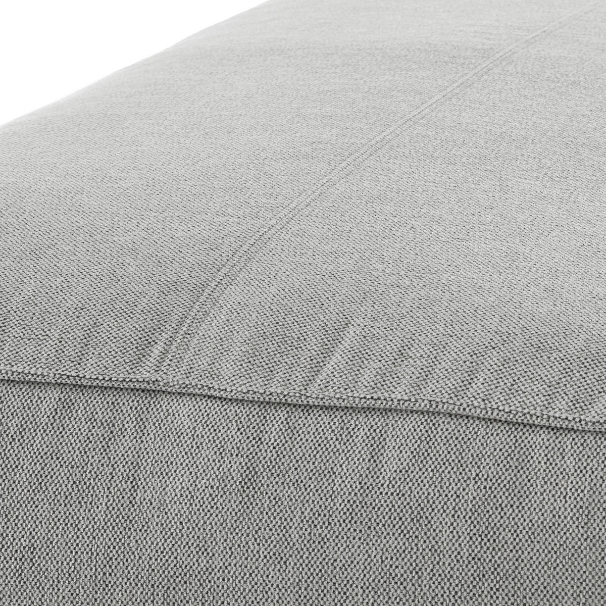 POLSTERHOCKER - Hellgrau/Schwarz, Kunststoff/Textil (81/38/100cm) - home24