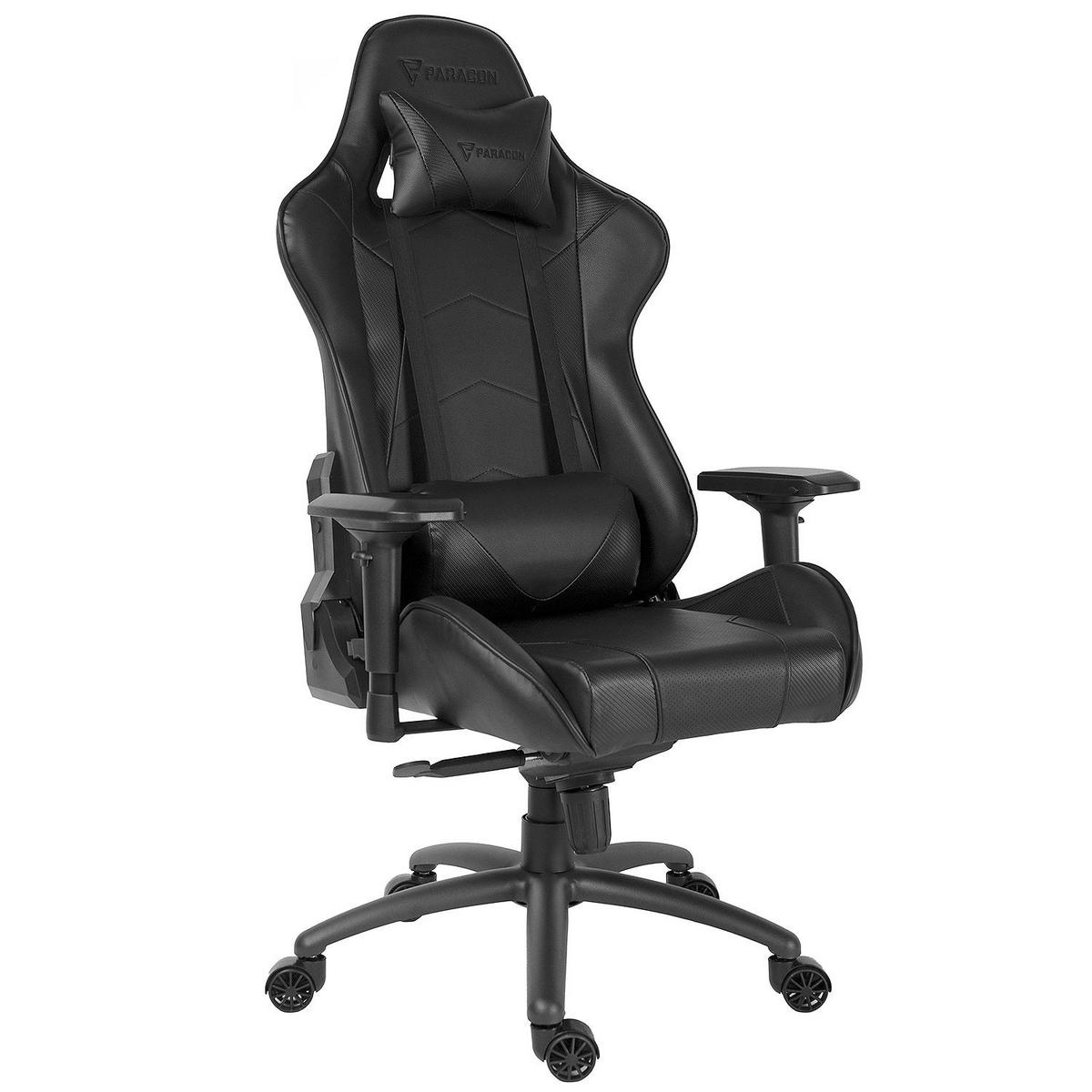 GAMING-STUHL Paracon Knight Kunstleder Schwarz - Schwarz, Leder/Textil (69/130/56cm) - ebuy24