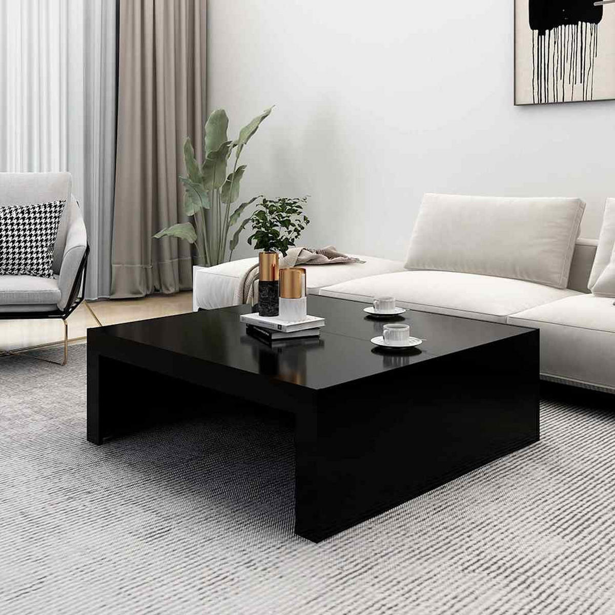 COUCHTISCH Schwarz 100x100x35 cm Holzwerkstoff - Schwarz, Holzwerkstoff (100/100/35cm) - furnicato