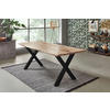ESSTISCH FREDERIK - Beige/Schwarz, Holz/Metall (100/300/77cm) - SAM
