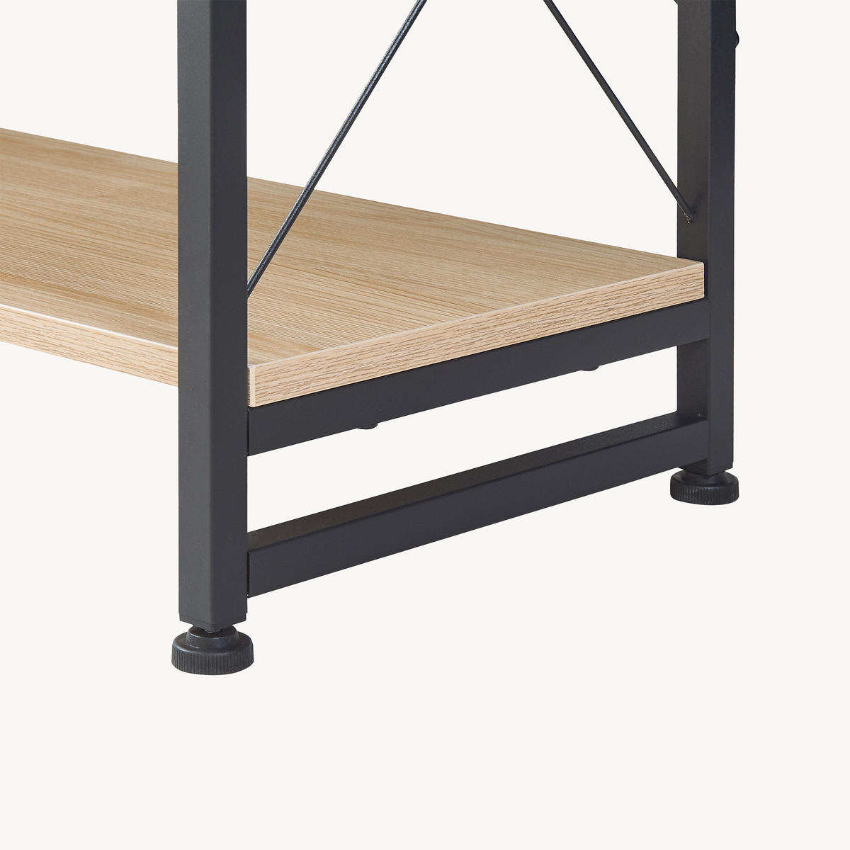 STANDREAGL Skørping - Eichefarben/Schwarz, Holzwerkstoff/Metall (65/90/30cm) - [en.casa]