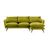 ECKSOFA Layla Rechts-Velluto 9 - Olivgrün, Holz/Textil (278/160cm)