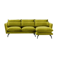 ECKSOFA Layla Rechts-Velluto 9 - Olivgrün, Holz/Textil (278/160cm)